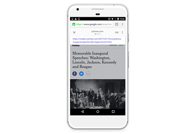 Google ни улеснява в споделянето на линкове на Accelerated Mobile Pages