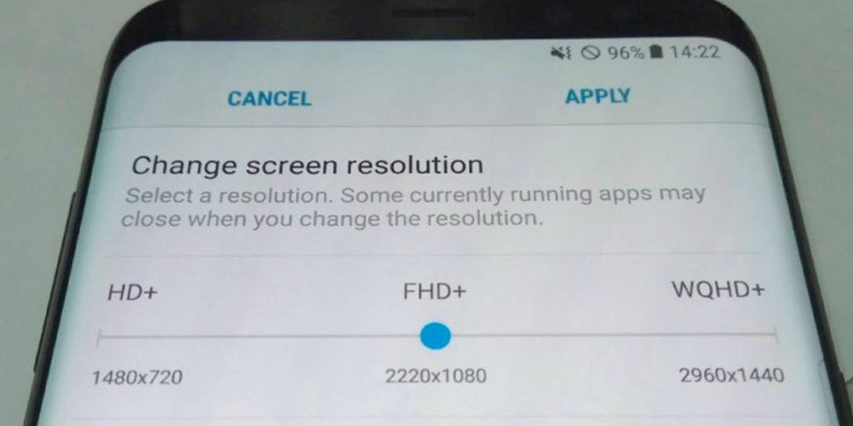 Samsung Galaxy S8 и S8 Plus с три опции за промяна на екранната резолюция