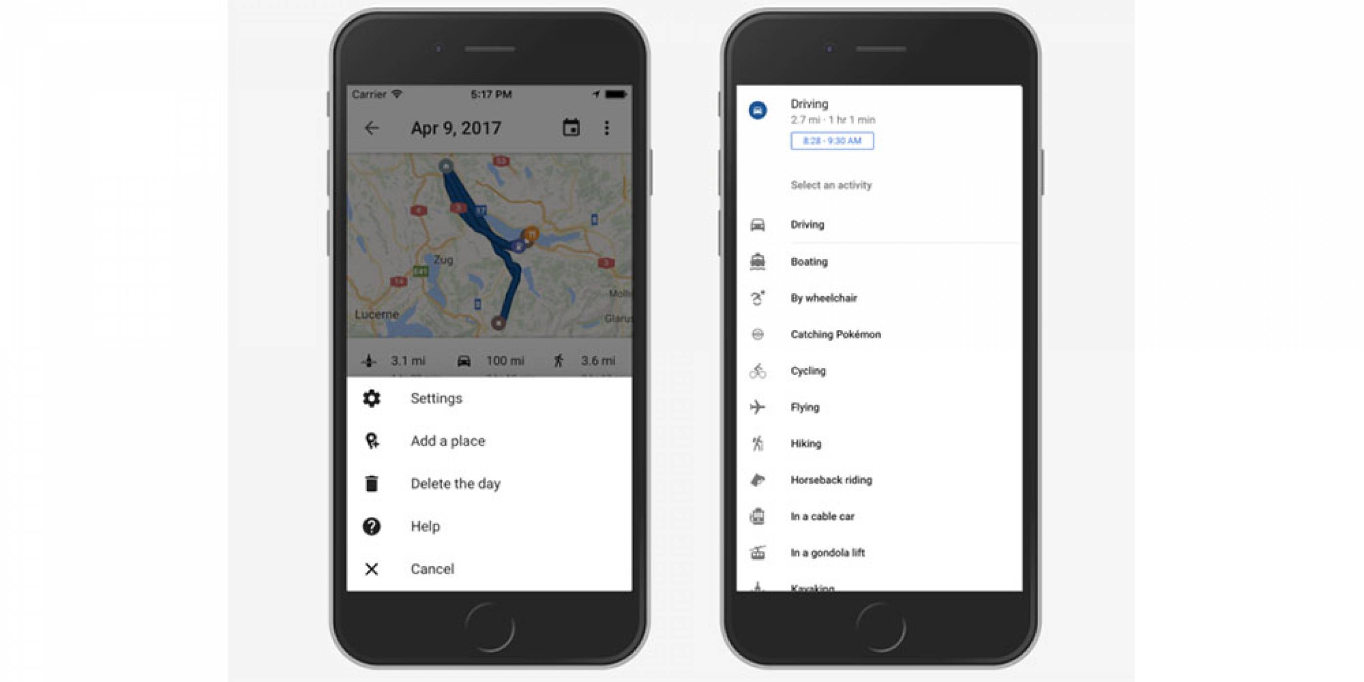 Google Maps за iOS получи функцията Timeline, историята на пътуванията ви