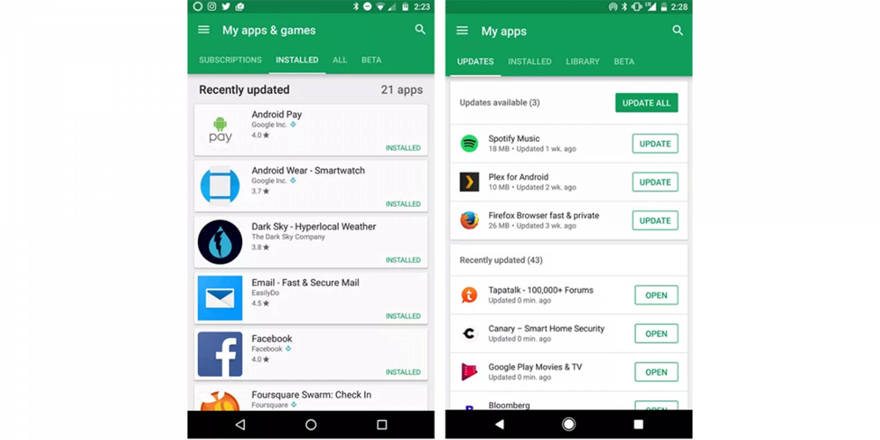 Разделът "Моите приложения" в Google Play Store получи полезна актуализация