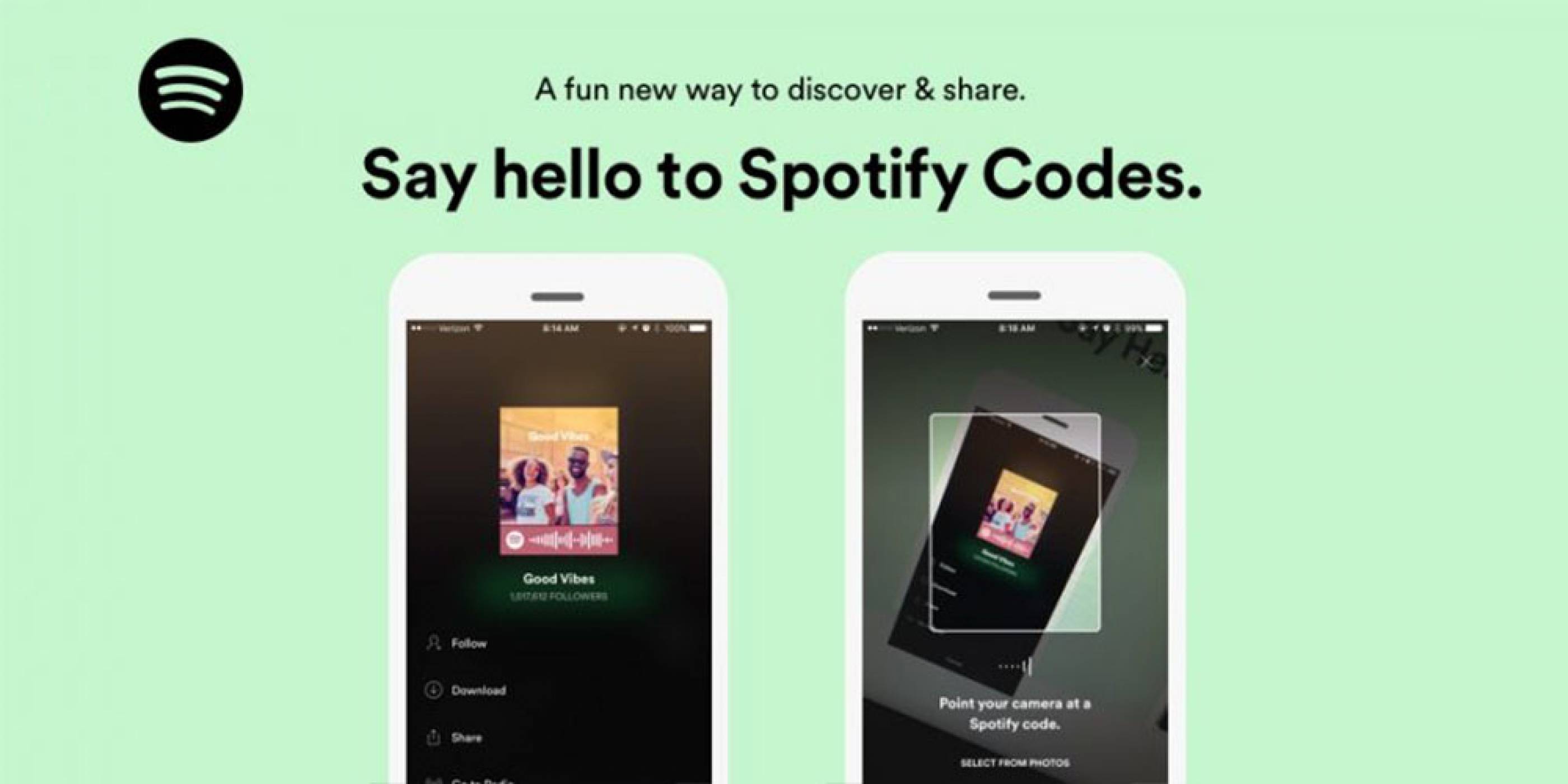 Официално: Spotify Codes е нова функция за споделяне и откриване на нови песни