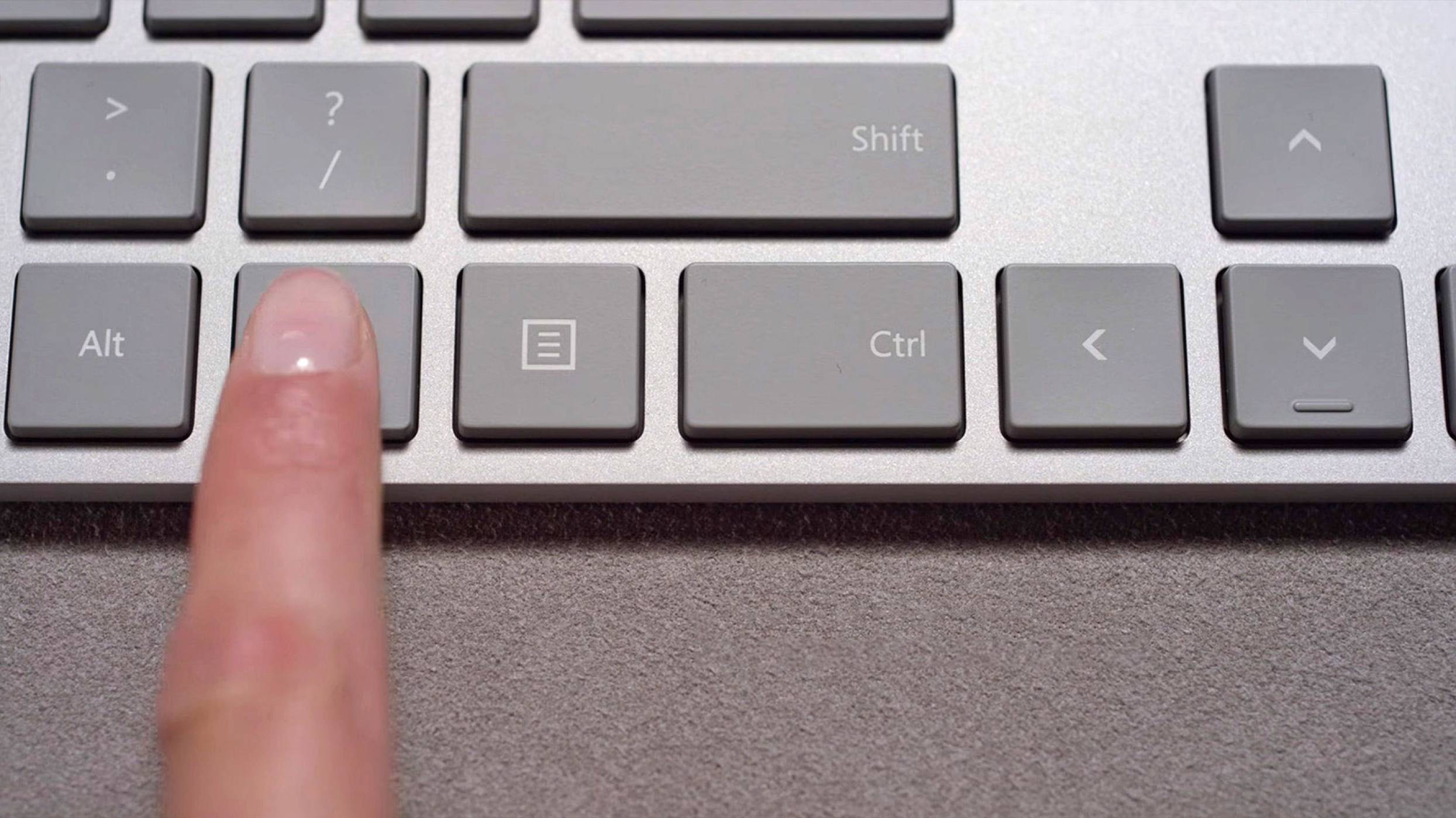  Modern Keyboard на Microsoft идва със скрит четец за пръстови отпечатъци
