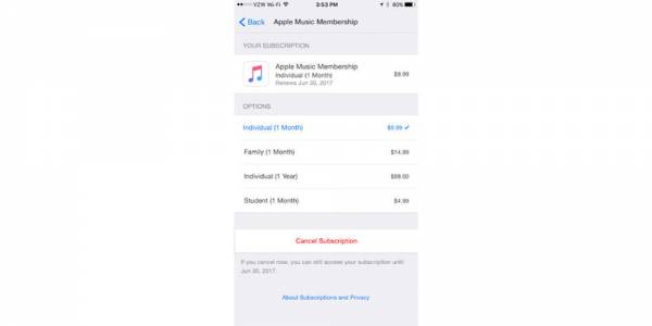 Apple Music вече има годишен абонаментен план за 99 долара