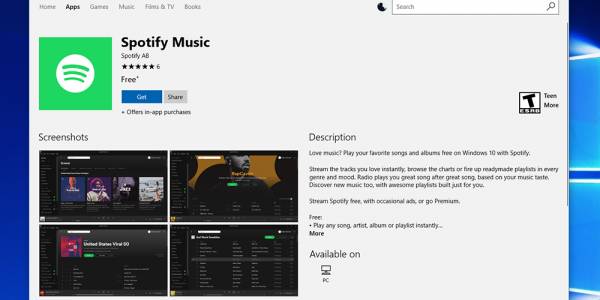 Spotify пусна своето приложение и за Windows 10 базирани компютри