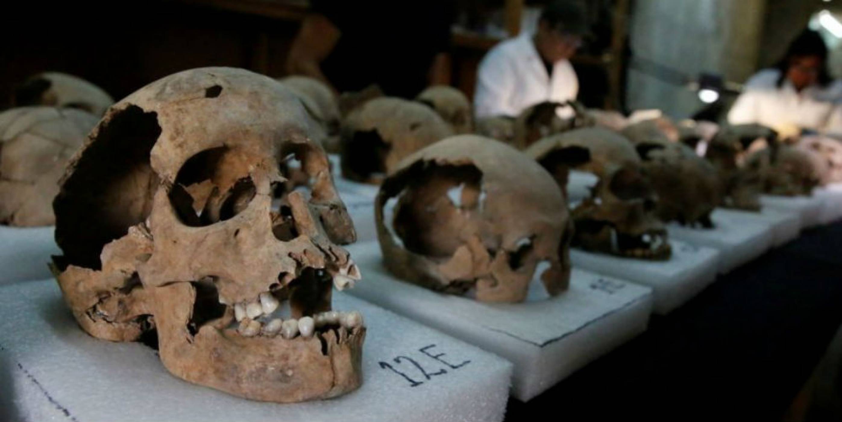 В Мексико откриха кула от човешки черепи, дело на ацтеките