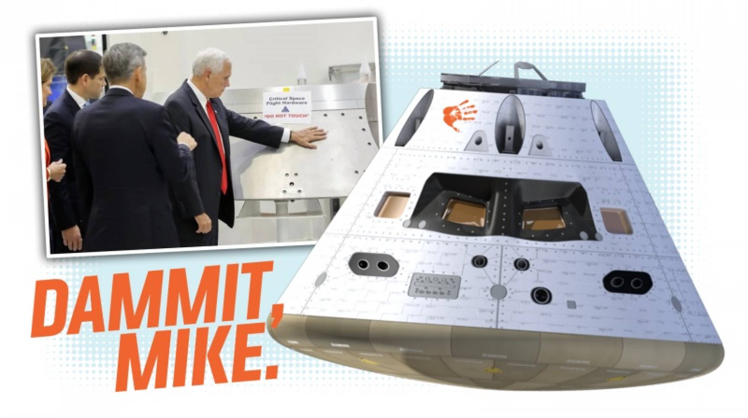 Ето това е експонатът на NASA, който вицепрезидентът на САЩ пипна въпреки забраната