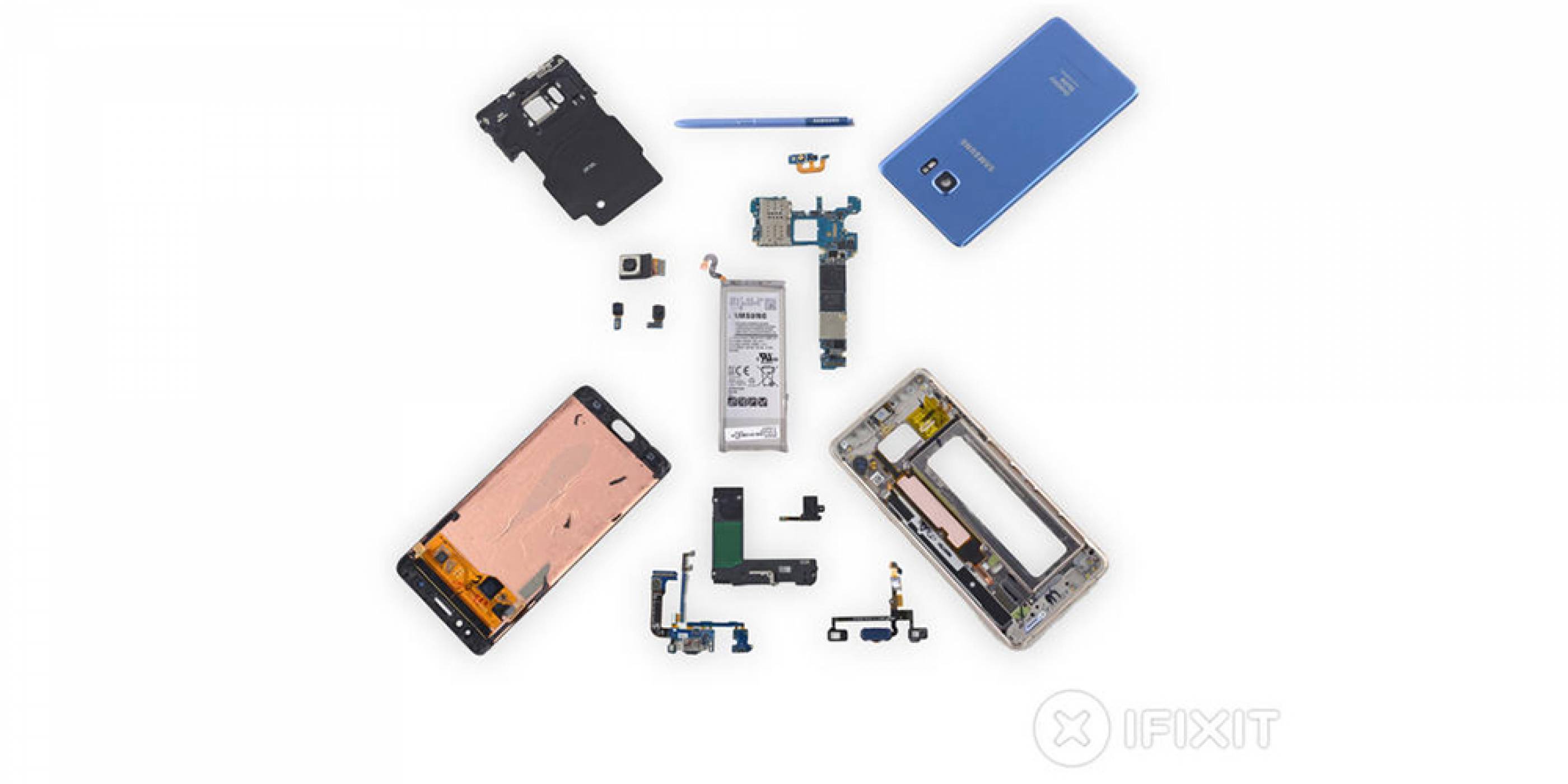 iFixit разкри, че Galaxy Note 7 Fan Edition се различава от оригинала само в батерията