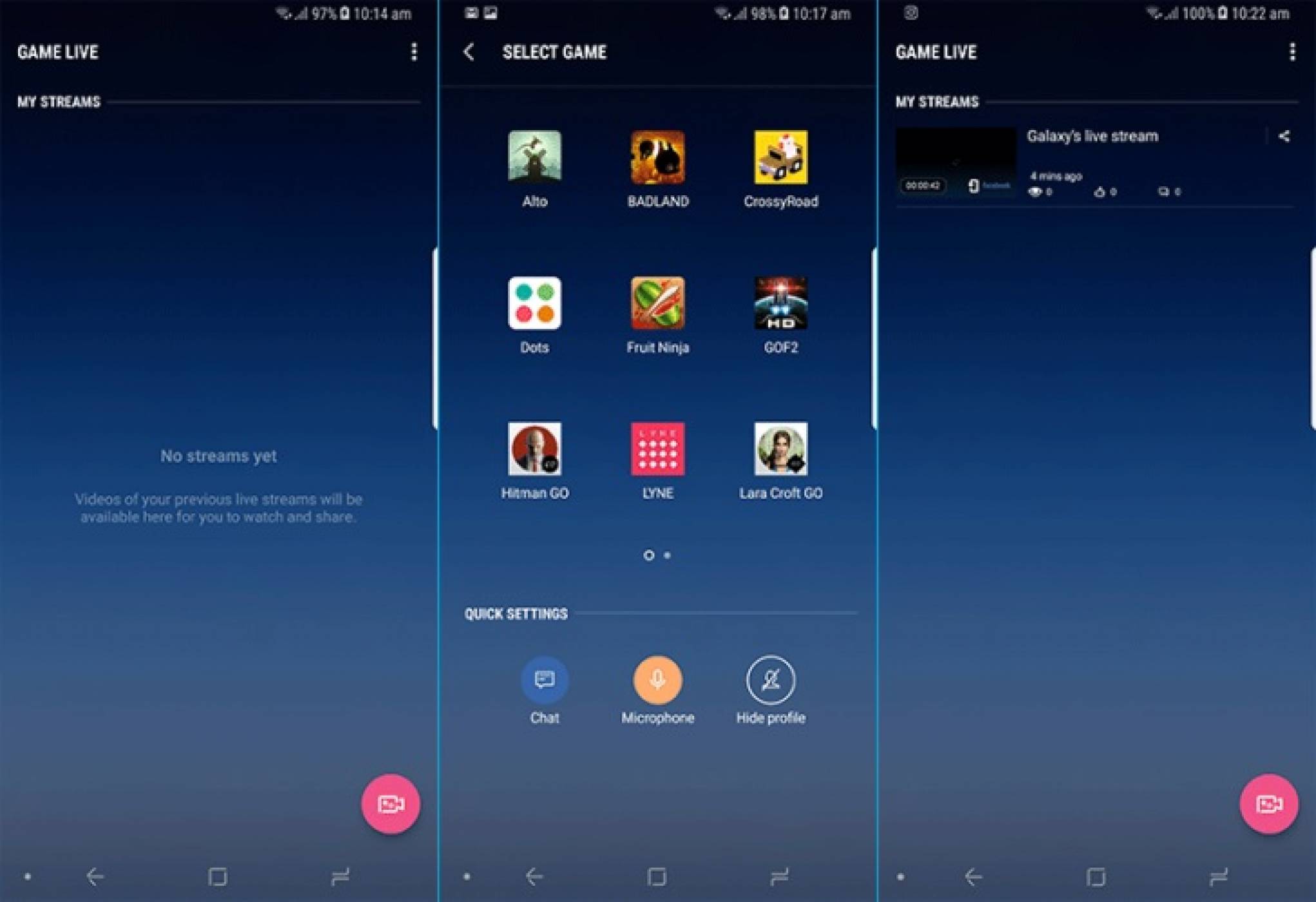 Излъчвайте на живо от екрана на телефона във Facebook, Twitch и YouТube с новото приложение на Samsung 