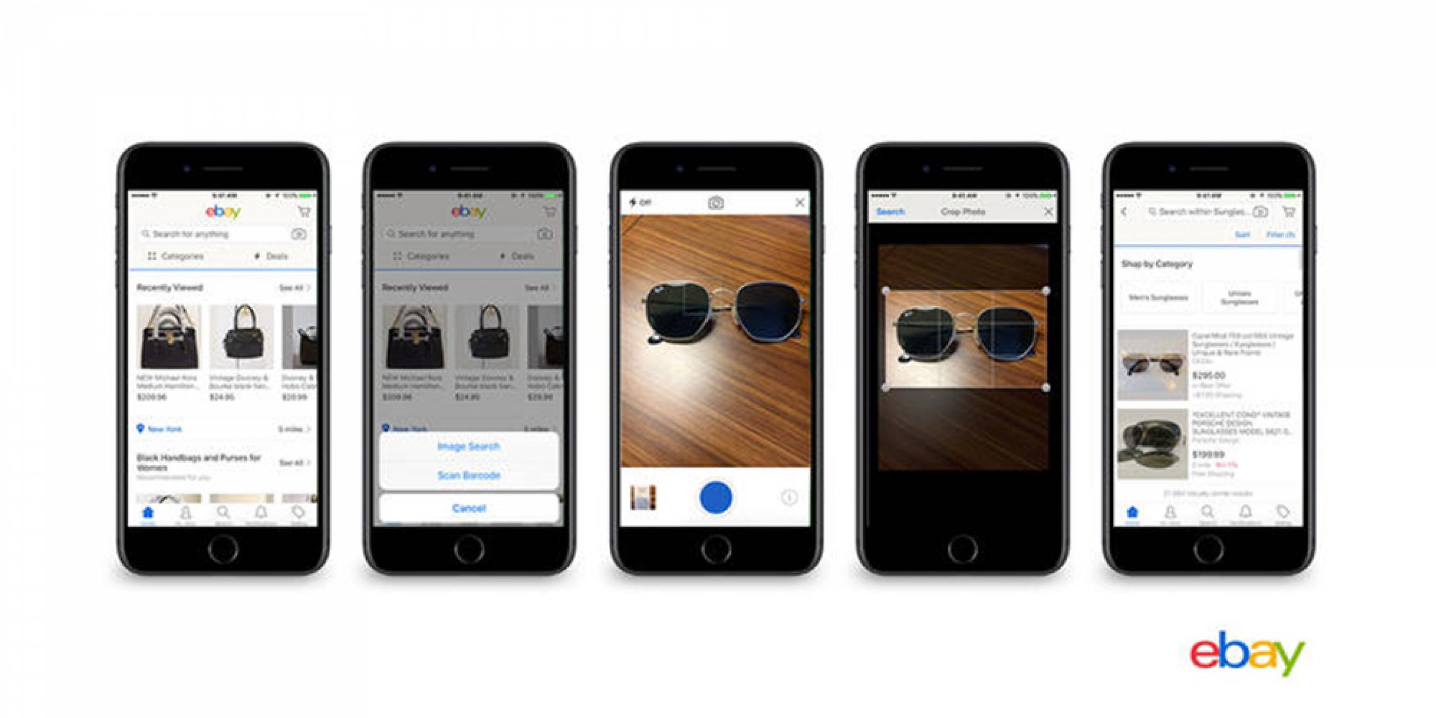 eBay въвежда две нови функции за търсене с изображения през Android и iOS устройства