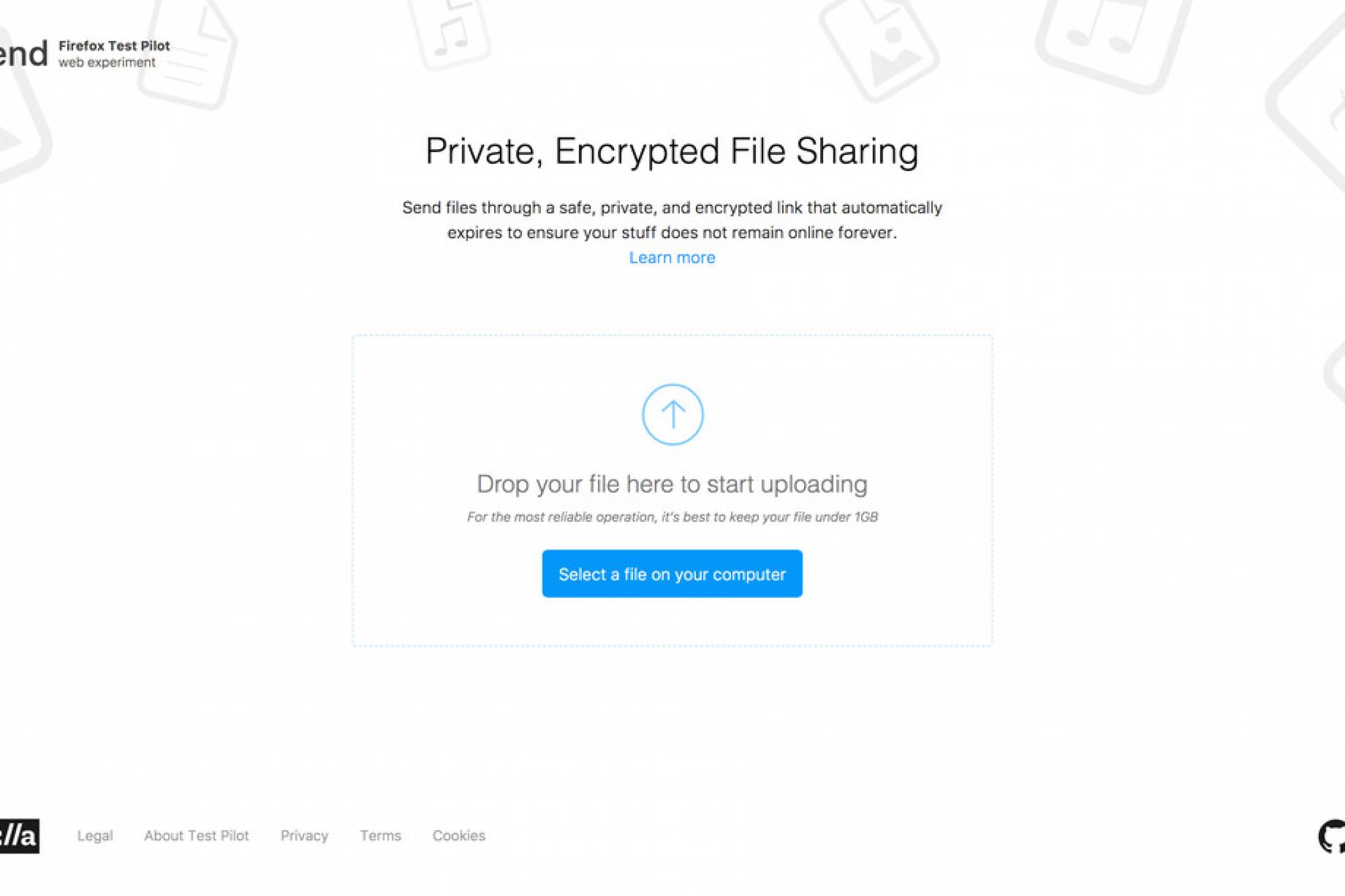 Лесно споделеният със Send на Mozilla файл изчезва след 24 часа