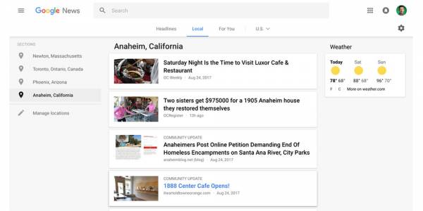 Google News вече ще ви показва повече местни новини