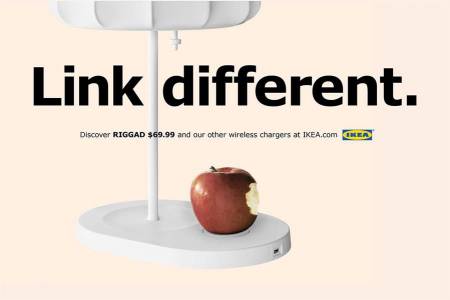 IKEA използва вдъхновение от Apple, за да промотира продуктите си с безжично зареждане