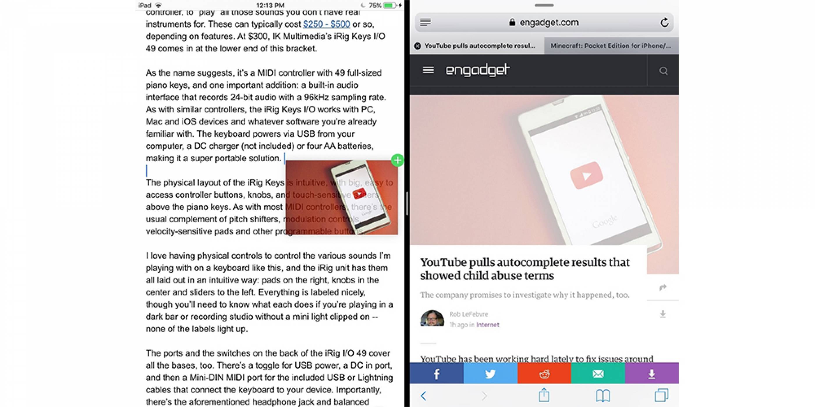 Google Docs, Slides и Sheets за iPad вече имат функция за влачене и пускане