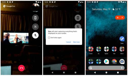 Google Duo получава опция за споделяне на екрана