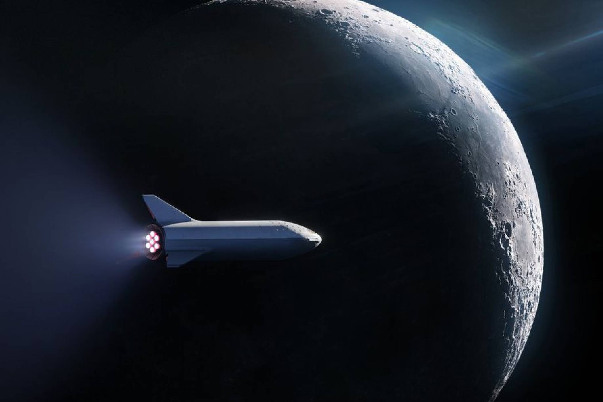 Чудовищната ракета на SpaceX скоро ще отведе някого на Луната