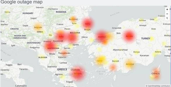 Google се срина. Включително и в България