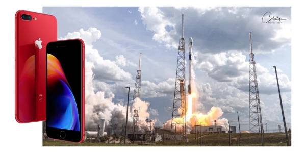 Уникални снимки от излитането на Falcon 9, заснети само с iPhone 8 Plus 