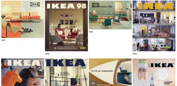 Разгледайте всички каталози на IKEA, издадени през последните 70 години