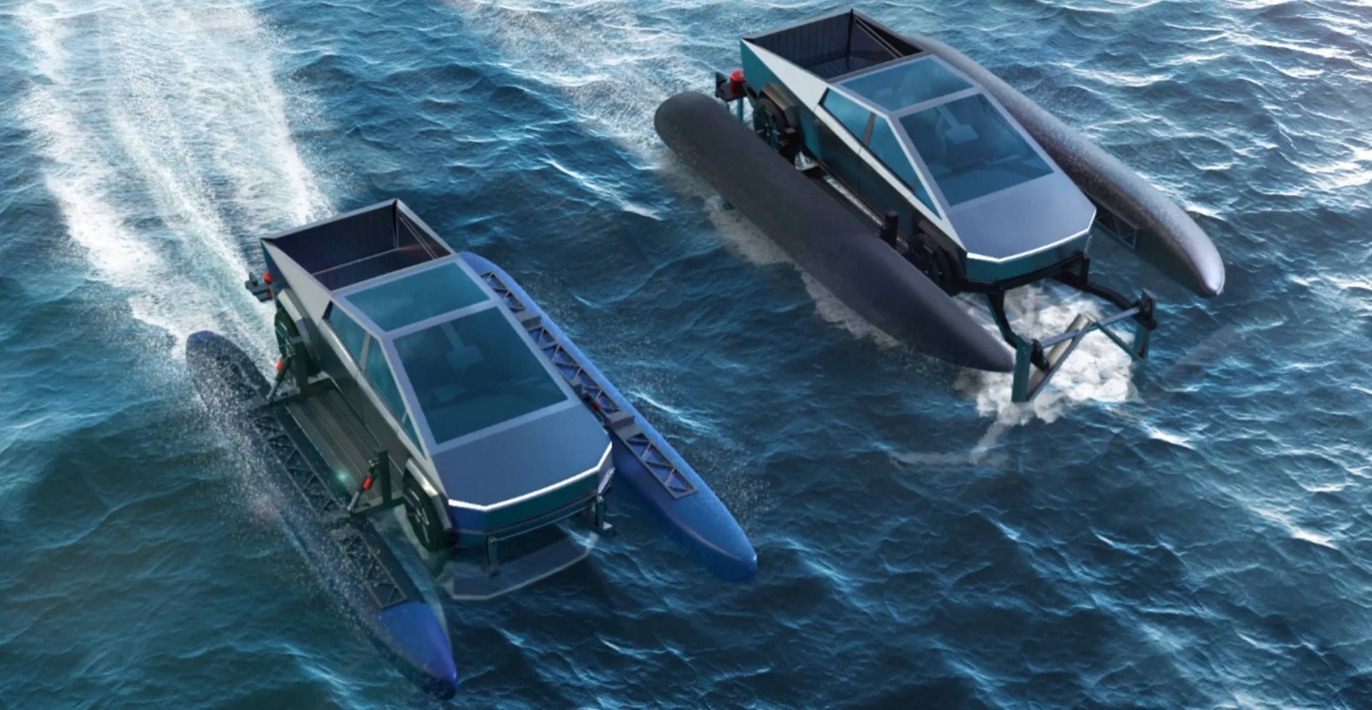 Нов аксесоар превръща Tesla Cybertruck в лодка, когато пътят ви стане тесен 