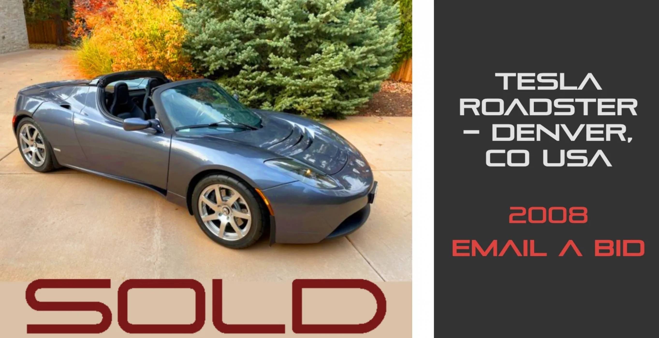 Оригинален Tesla Roadster се продаде за рекордните 250 000 долара