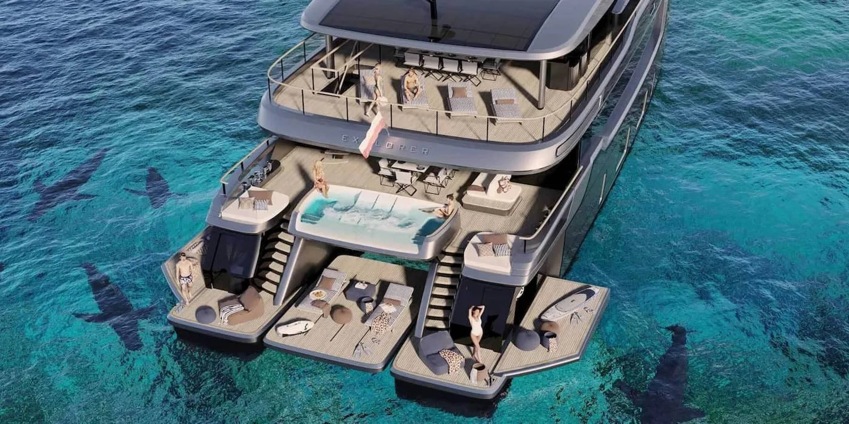 Тази яхта със слънчева енергия има собствен спа басейн и кино и ви очаква