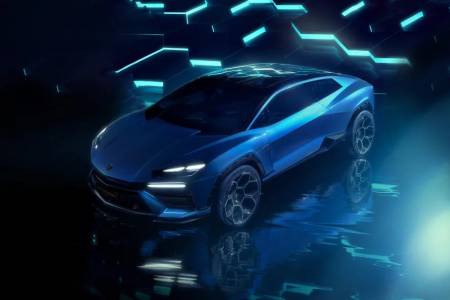 Новият електрически концептуален автомобил на Lamborghini е вдъхновен от космически кораби