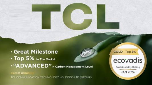 TCL спечели EcoVadis 2024: Златна награда за устойчиви практики