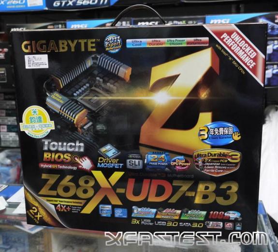 Дънна платка на Gigabyte с Z68 чипсет