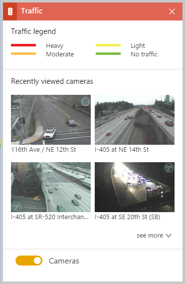 Актуализация на Bing Maps добавя функция за гледане на видео от трафик камери